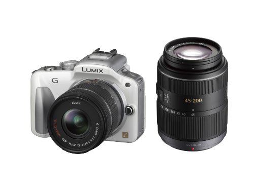 Panasonic LUMIX DMC-G3W-W Double Zoom Kit 16 MP Shell White